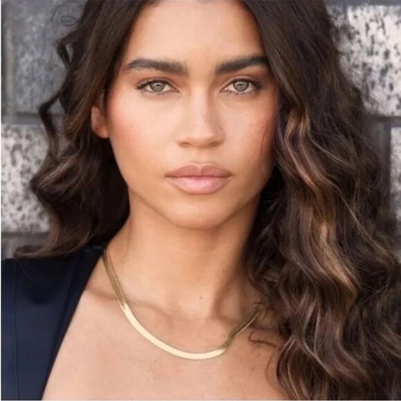 $187 Jennifer Zeuner Necklace 14k yellow gold IP plating - Picture 3 of 3